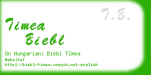 timea biebl business card
